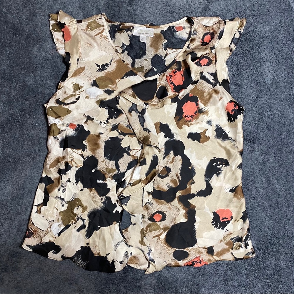 Dress Barn Brown Splotch Colored Blouse🖤